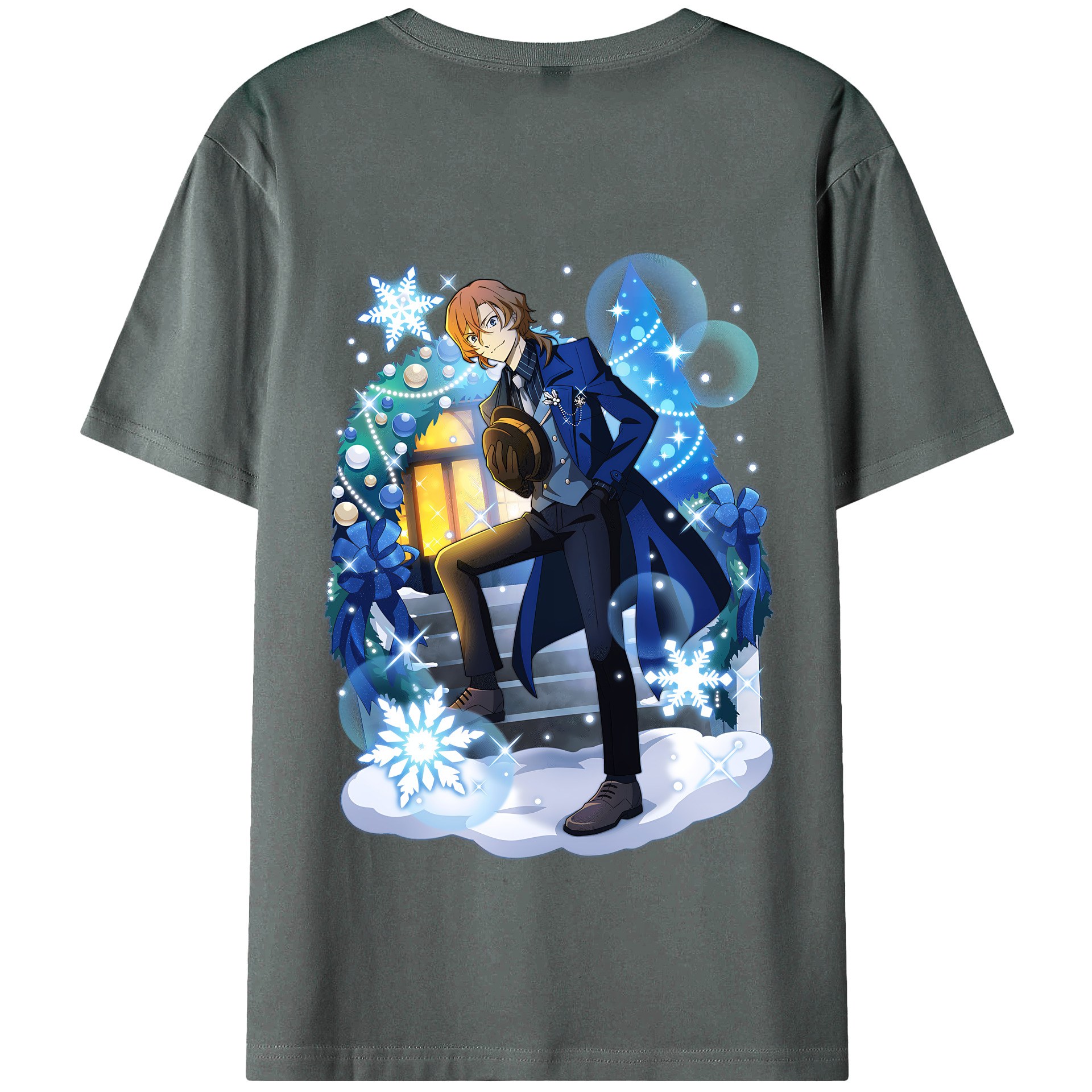 （画像用） 文豪ストレイドッグス Bungo Stray Dogs 綿100％半袖Tシャツ（背面プリント）